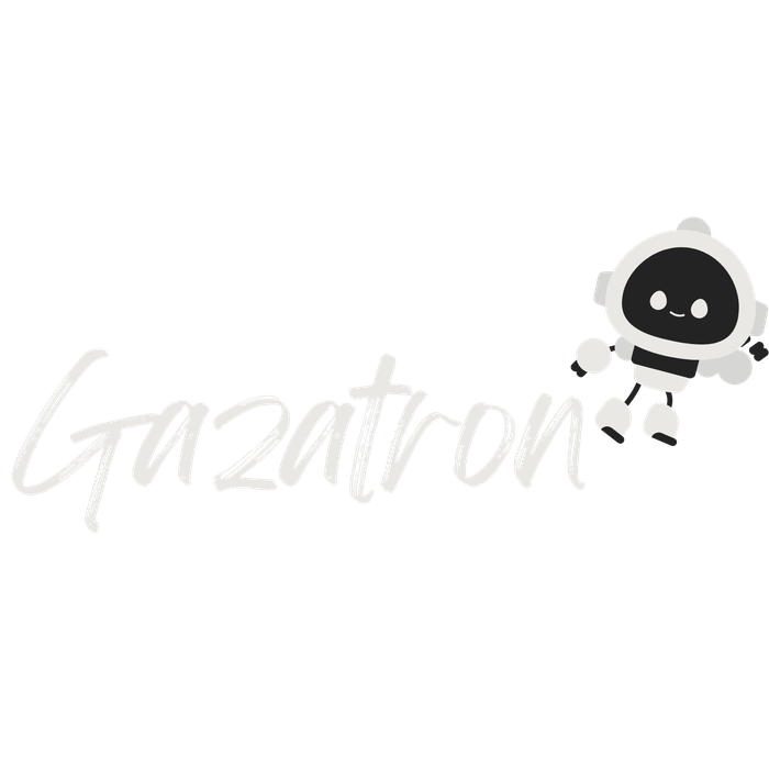 Gazatron with a robot, on a black cap